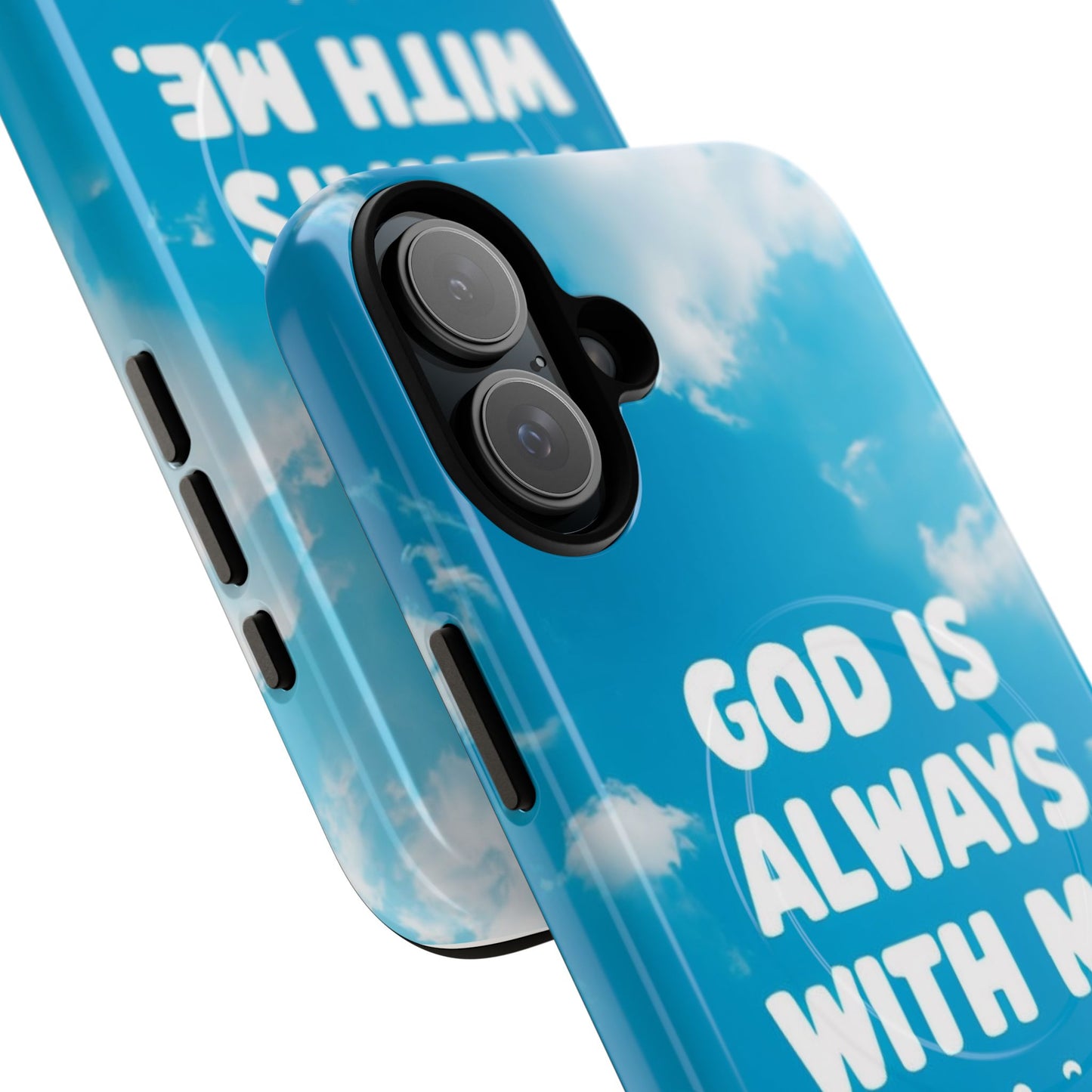 Inspirational Phone Case, God Is Always With Me, Tough Magnetic Cases, Birthday Gift, Spiritual Decor, Everyday Essentials
