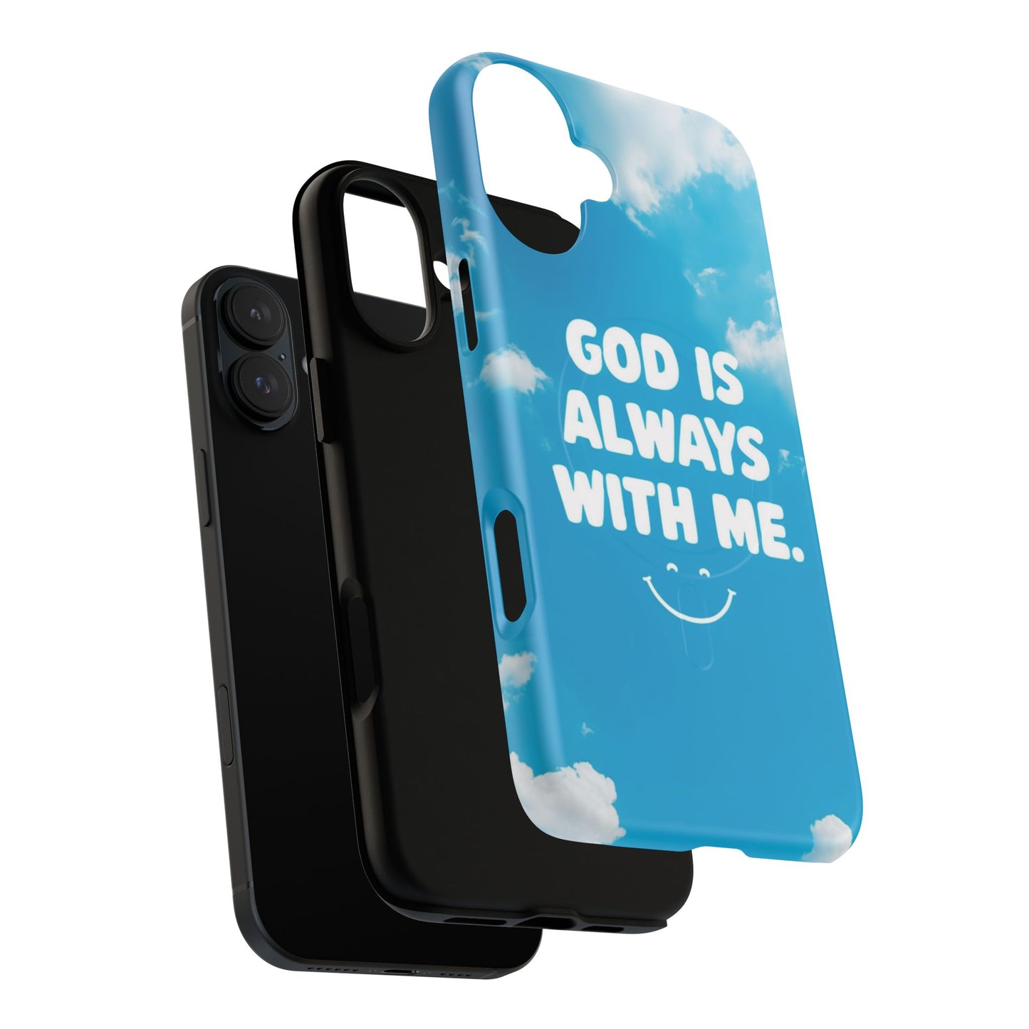 Inspirational Phone Case, God Is Always With Me, Tough Magnetic Cases, Birthday Gift, Spiritual Decor, Everyday Essentials