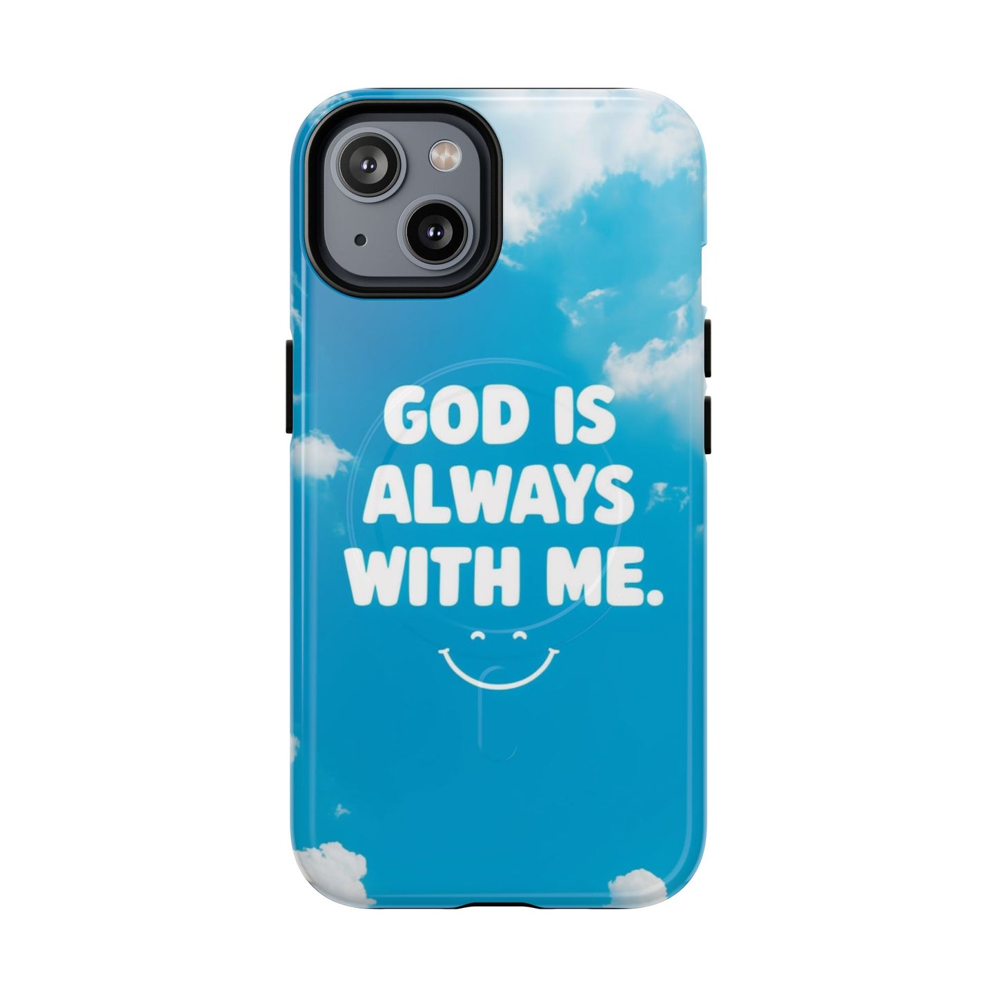 Inspirational Phone Case, God Is Always With Me, Tough Magnetic Cases, Birthday Gift, Spiritual Decor, Everyday Essentials