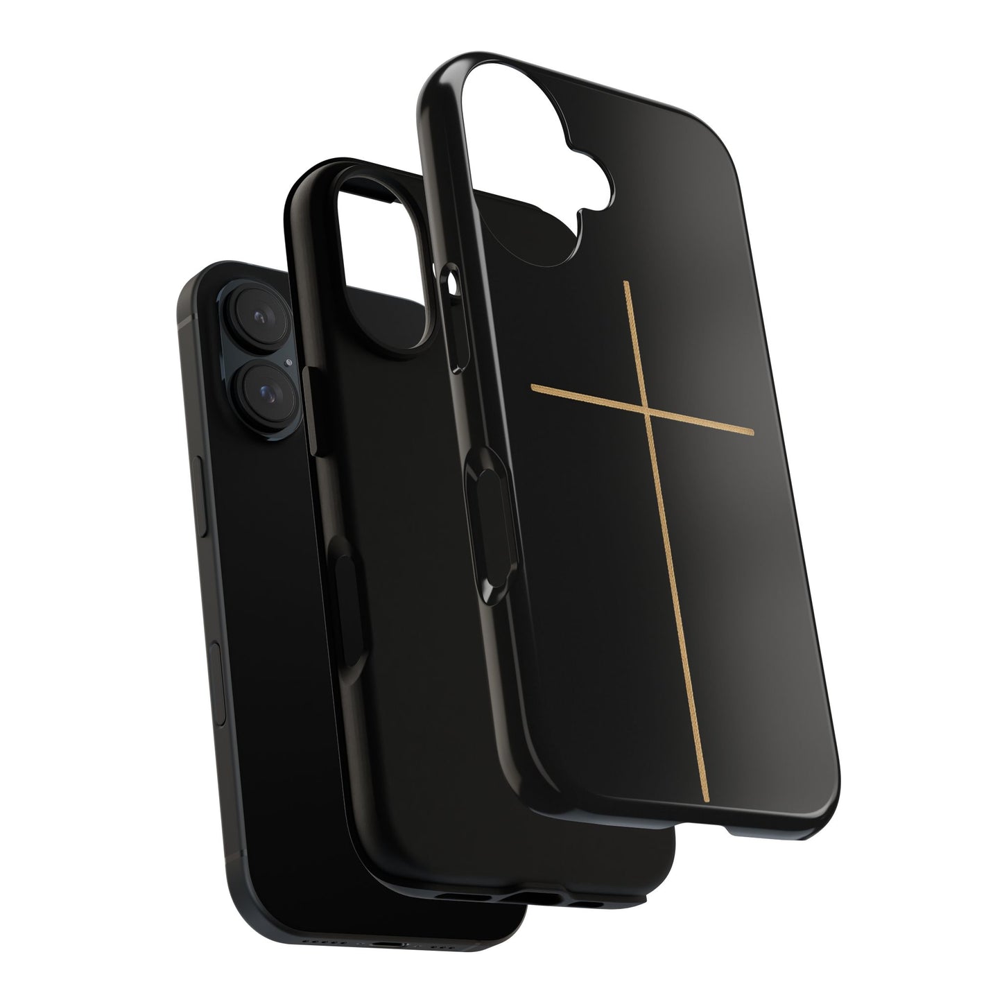 Minimalist Cross Phone Case, Tough iPhone Cover for Faithful Souls, Gift for Christians, Stylish Tech Accessories, Modern Christian Design