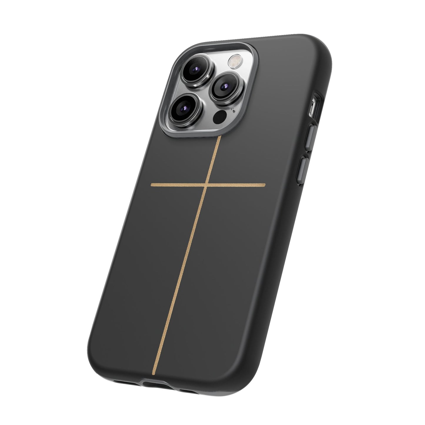Minimalist Cross Phone Case, Tough iPhone Cover for Faithful Souls, Gift for Christians, Stylish Tech Accessories, Modern Christian Design
