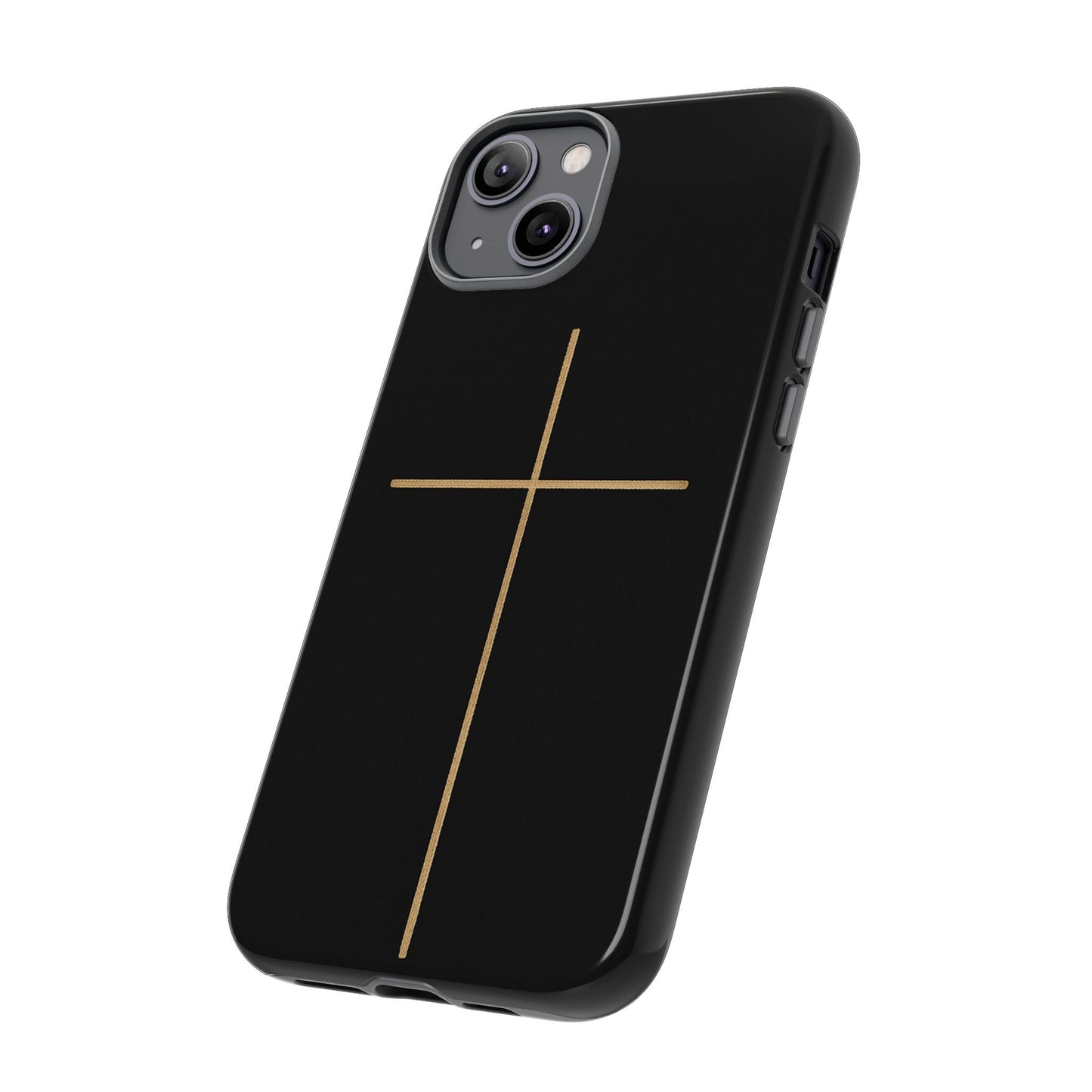 Minimalist Cross Phone Case, Tough iPhone Cover for Faithful Souls, Gift for Christians, Stylish Tech Accessories, Modern Christian Design