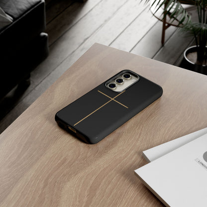 Minimalist Cross Phone Case, Tough iPhone Cover for Faithful Souls, Gift for Christians, Stylish Tech Accessories, Modern Christian Design