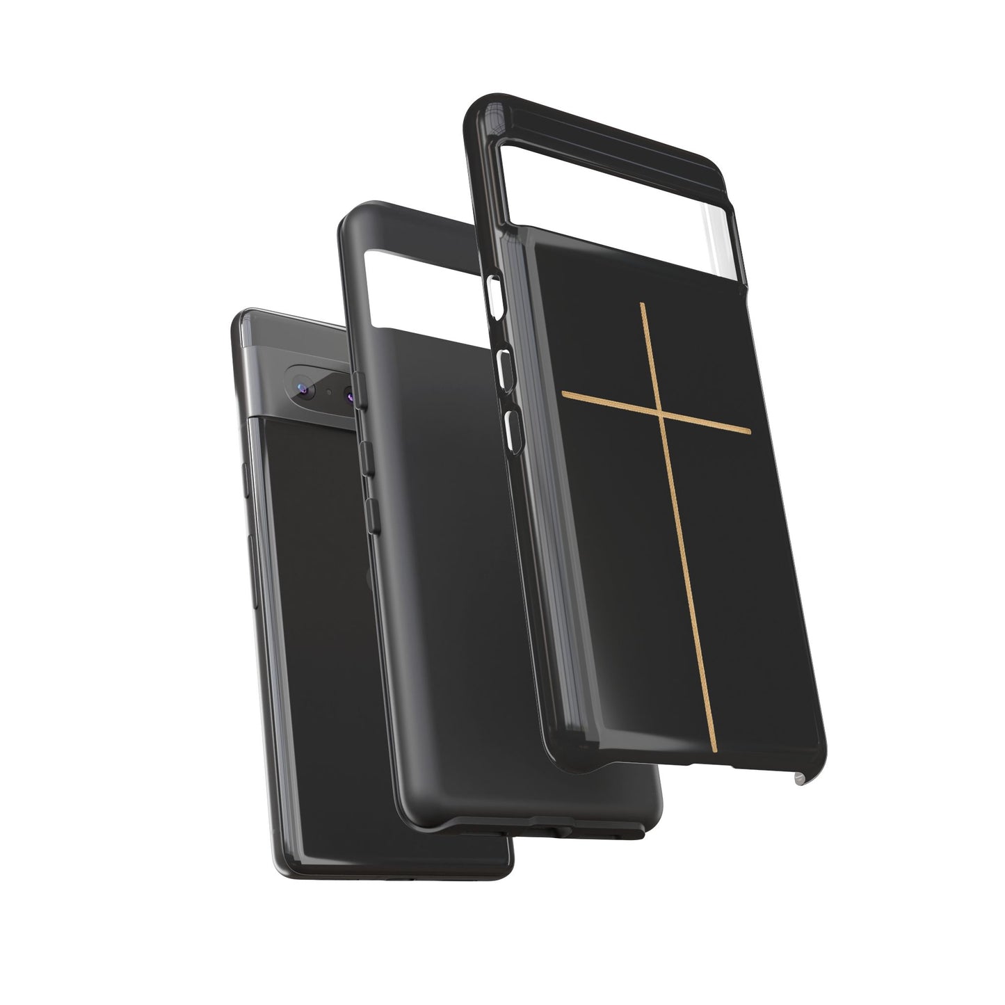 Minimalist Cross Phone Case, Tough iPhone Cover for Faithful Souls, Gift for Christians, Stylish Tech Accessories, Modern Christian Design