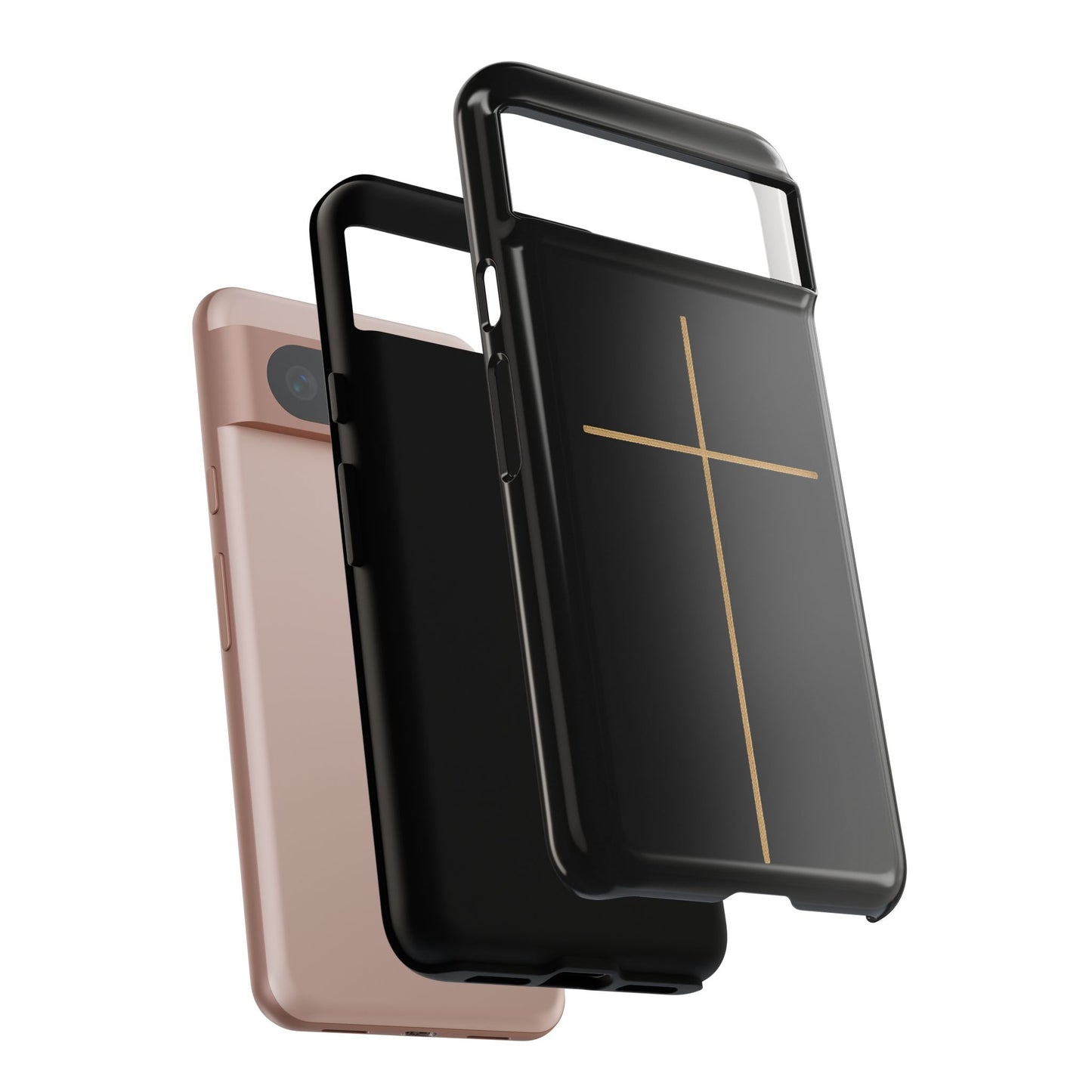 Minimalist Cross Phone Case, Tough iPhone Cover for Faithful Souls, Gift for Christians, Stylish Tech Accessories, Modern Christian Design