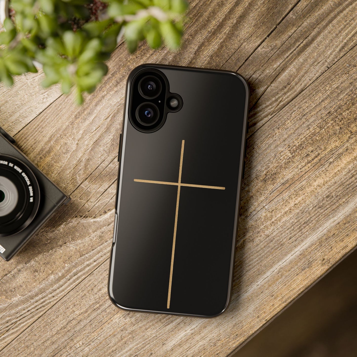 Minimalist Cross Phone Case, Tough iPhone Cover for Faithful Souls, Gift for Christians, Stylish Tech Accessories, Modern Christian Design