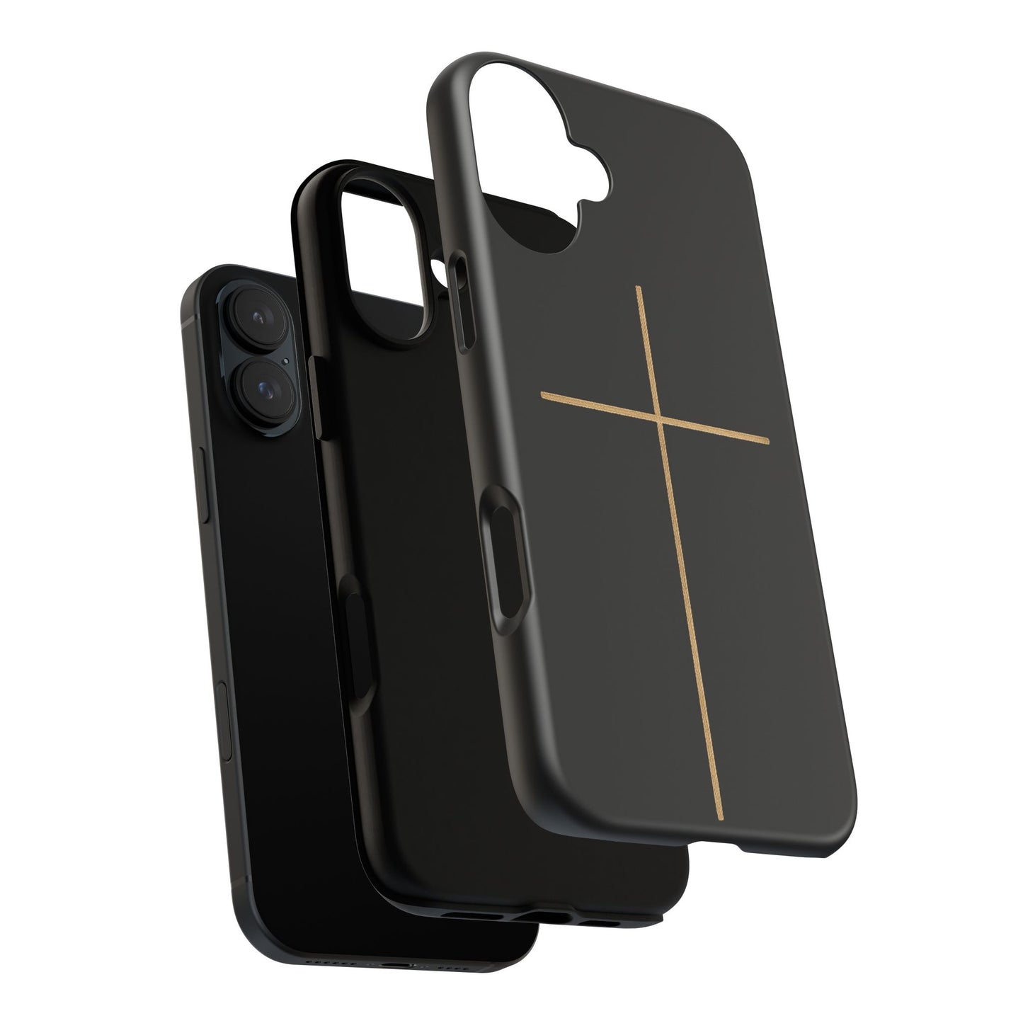 Minimalist Cross Phone Case, Tough iPhone Cover for Faithful Souls, Gift for Christians, Stylish Tech Accessories, Modern Christian Design