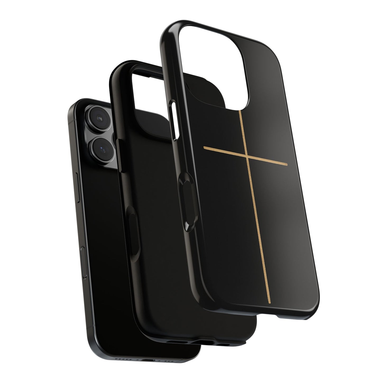 Minimalist Cross Phone Case, Tough iPhone Cover for Faithful Souls, Gift for Christians, Stylish Tech Accessories, Modern Christian Design