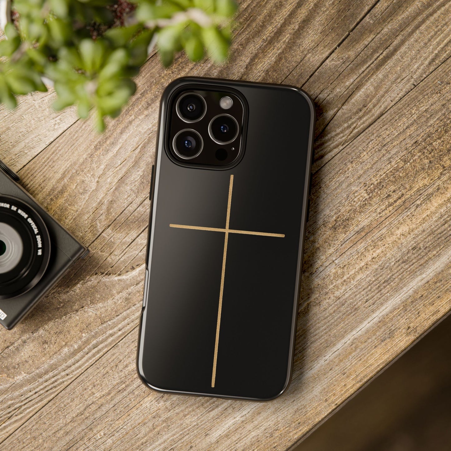 Minimalist Cross Phone Case, Tough iPhone Cover for Faithful Souls, Gift for Christians, Stylish Tech Accessories, Modern Christian Design