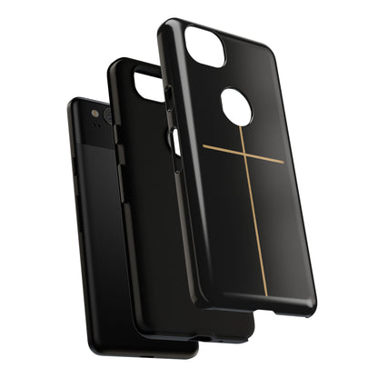 Minimalist Cross Phone Case, Tough iPhone Cover for Faithful Souls, Gift for Christians, Stylish Tech Accessories, Modern Christian Design