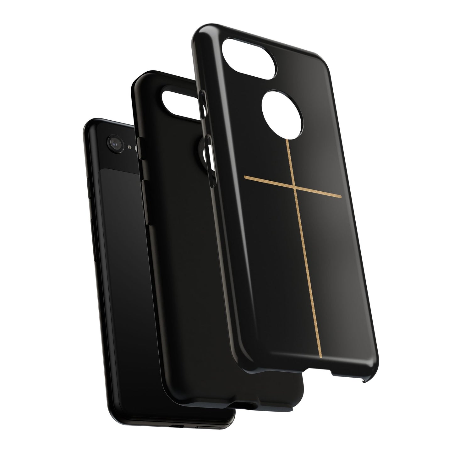 Minimalist Cross Phone Case, Tough iPhone Cover for Faithful Souls, Gift for Christians, Stylish Tech Accessories, Modern Christian Design