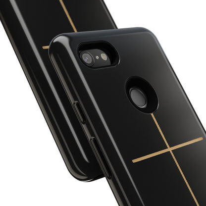 Minimalist Cross Phone Case, Tough iPhone Cover for Faithful Souls, Gift for Christians, Stylish Tech Accessories, Modern Christian Design