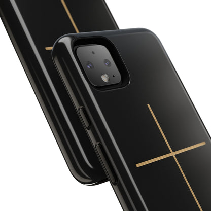 Minimalist Cross Phone Case, Tough iPhone Cover for Faithful Souls, Gift for Christians, Stylish Tech Accessories, Modern Christian Design