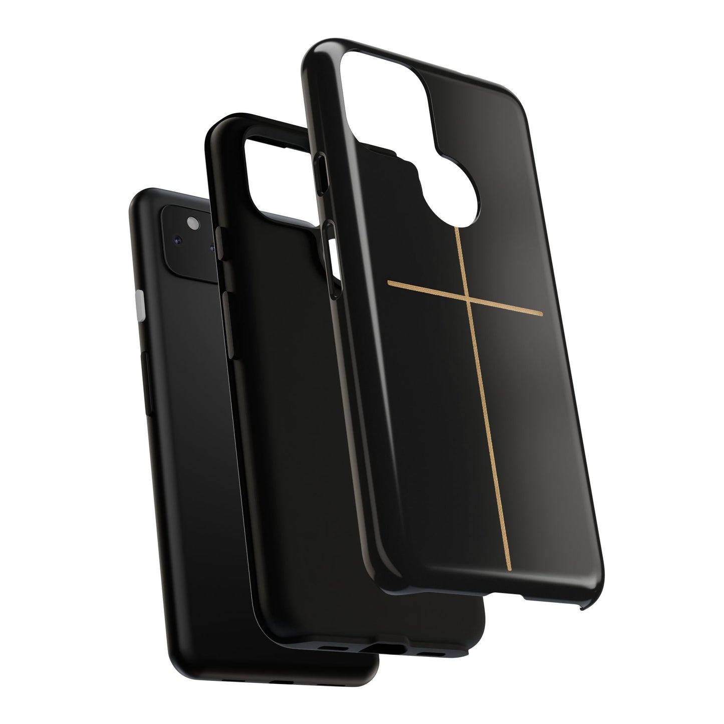 Minimalist Cross Phone Case, Tough iPhone Cover for Faithful Souls, Gift for Christians, Stylish Tech Accessories, Modern Christian Design