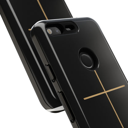 Minimalist Cross Phone Case, Tough iPhone Cover for Faithful Souls, Gift for Christians, Stylish Tech Accessories, Modern Christian Design
