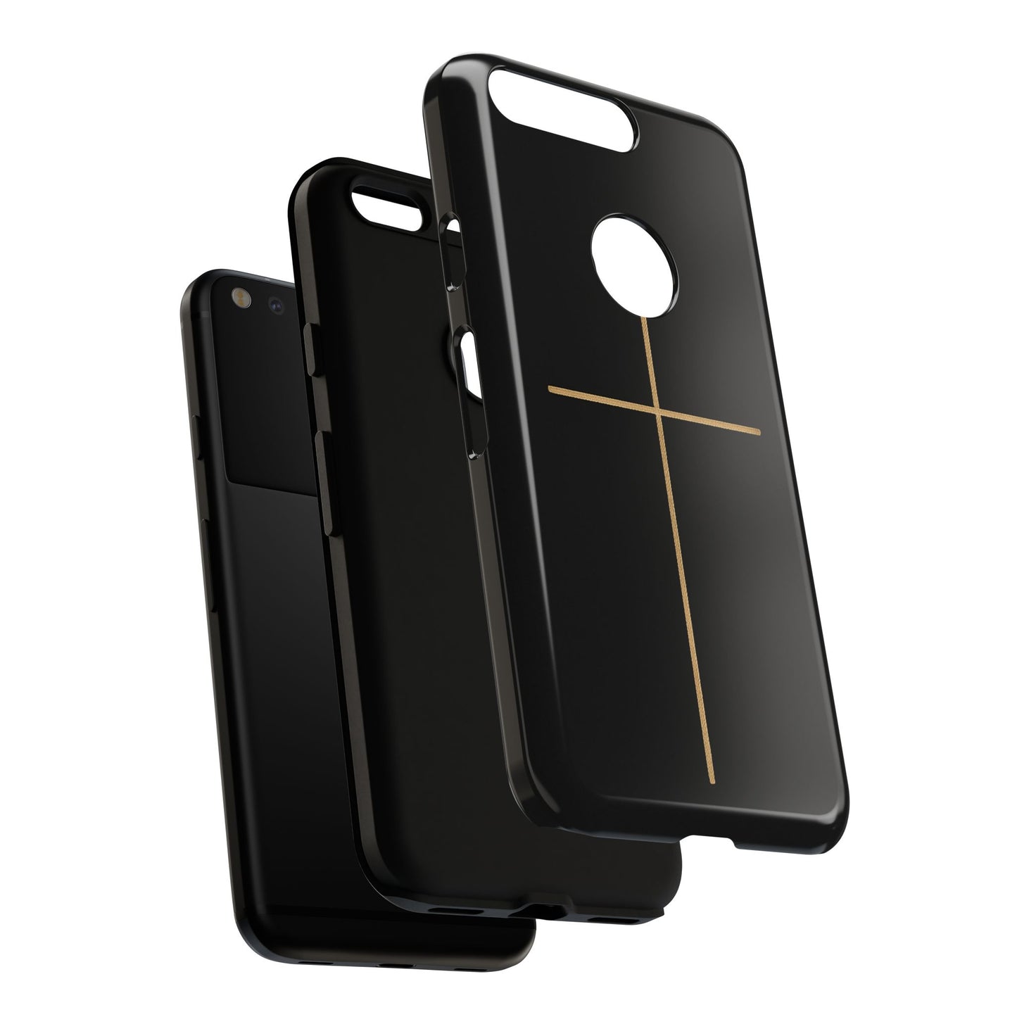 Minimalist Cross Phone Case, Tough iPhone Cover for Faithful Souls, Gift for Christians, Stylish Tech Accessories, Modern Christian Design