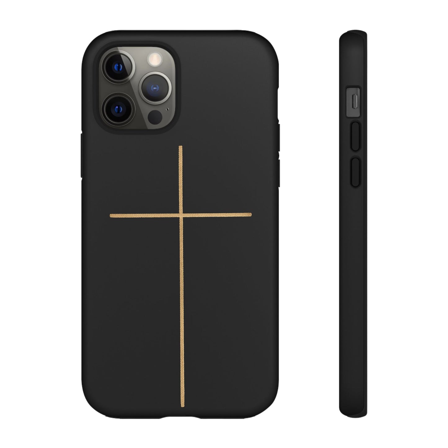 Minimalist Cross Phone Case, Tough iPhone Cover for Faithful Souls, Gift for Christians, Stylish Tech Accessories, Modern Christian Design