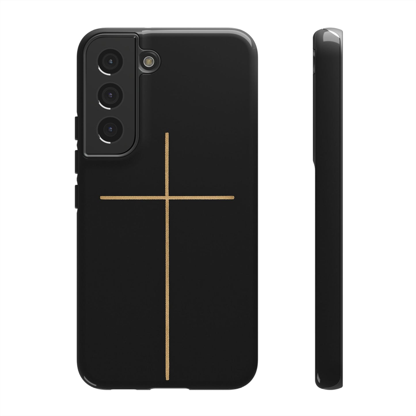 Minimalist Cross Phone Case, Tough iPhone Cover for Faithful Souls, Gift for Christians, Stylish Tech Accessories, Modern Christian Design