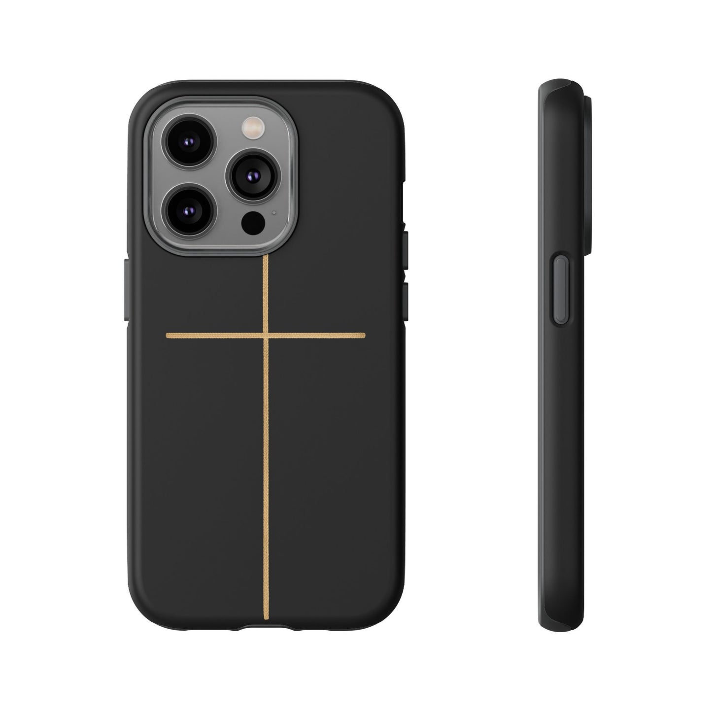 Minimalist Cross Phone Case, Tough iPhone Cover for Faithful Souls, Gift for Christians, Stylish Tech Accessories, Modern Christian Design