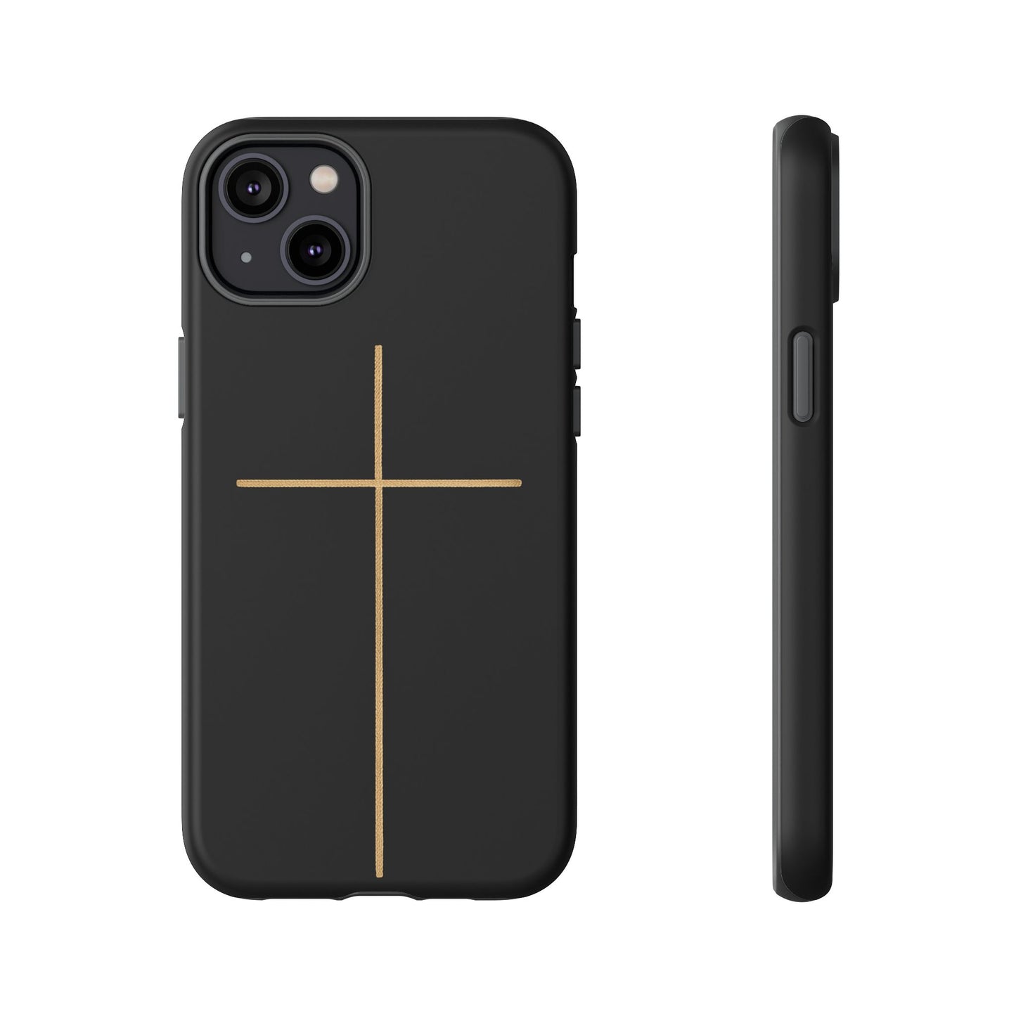 Minimalist Cross Phone Case, Tough iPhone Cover for Faithful Souls, Gift for Christians, Stylish Tech Accessories, Modern Christian Design