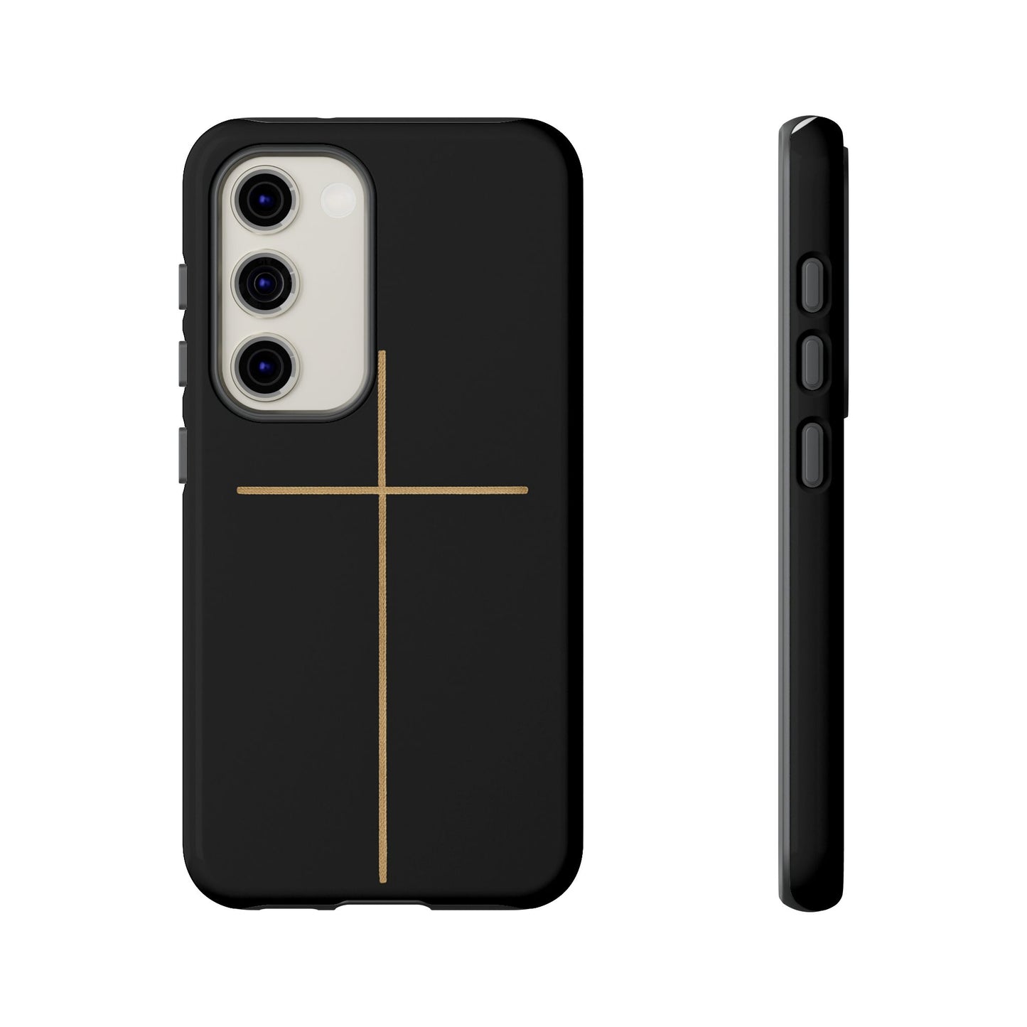 Minimalist Cross Phone Case, Tough iPhone Cover for Faithful Souls, Gift for Christians, Stylish Tech Accessories, Modern Christian Design