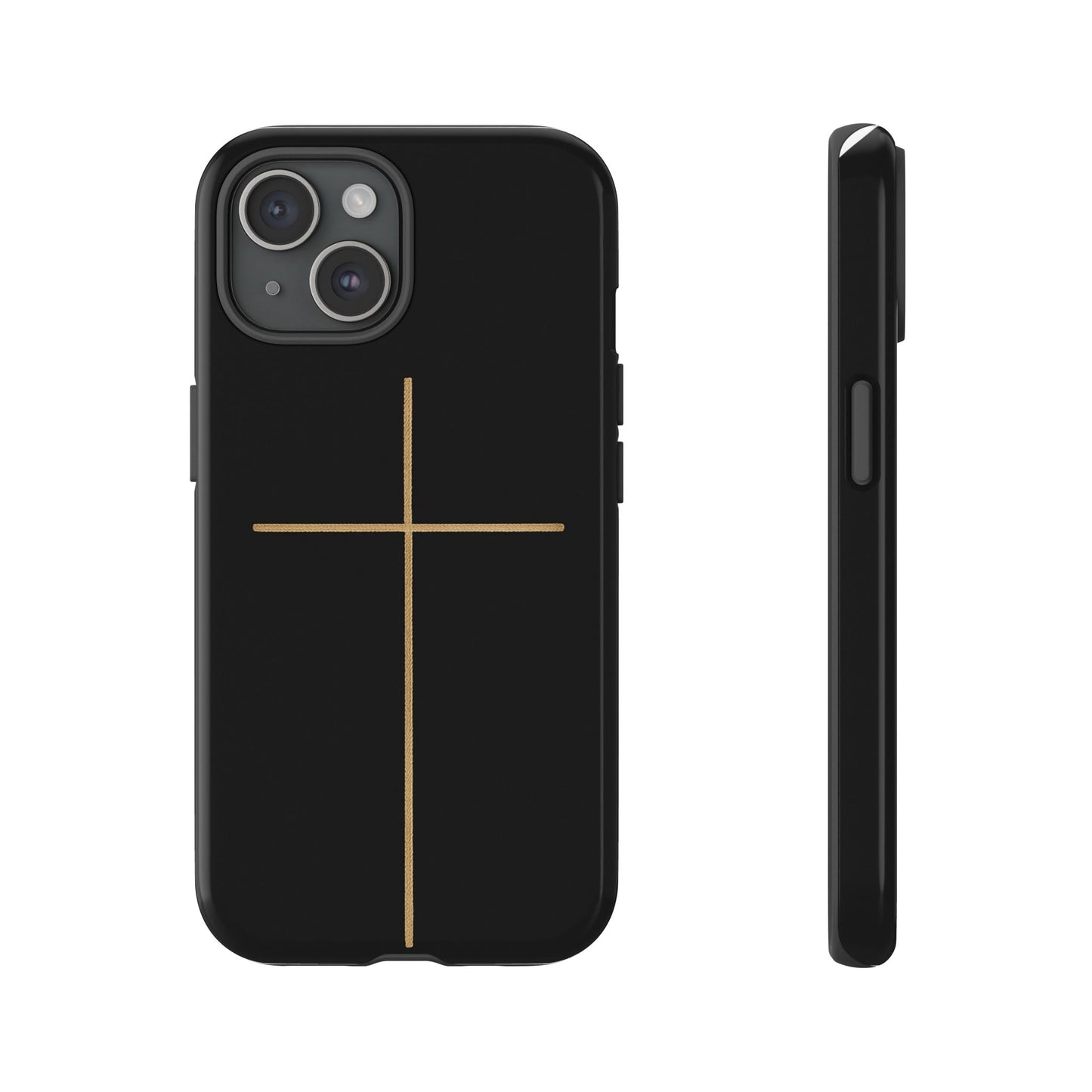 Minimalist Cross Phone Case, Tough iPhone Cover for Faithful Souls, Gift for Christians, Stylish Tech Accessories, Modern Christian Design