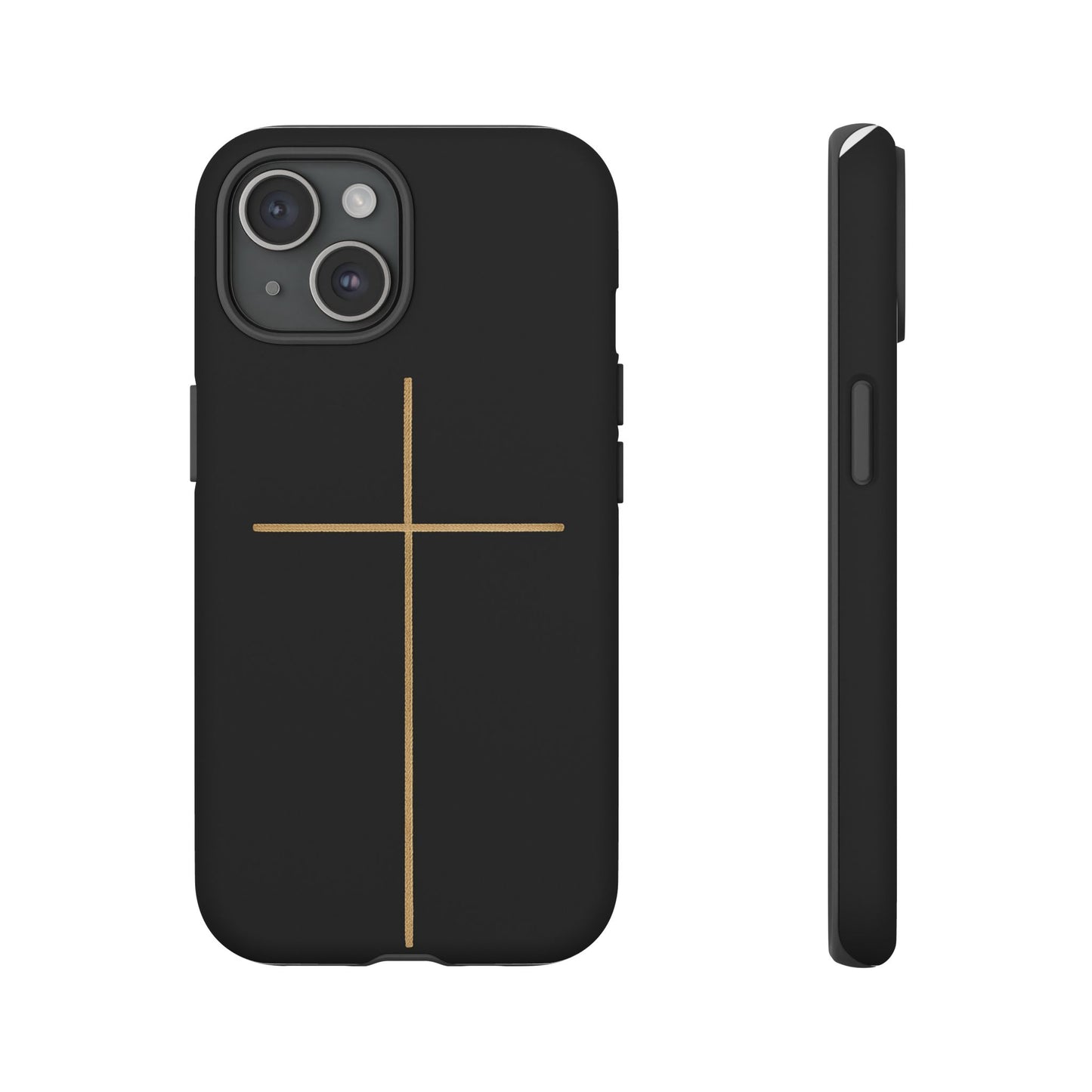 Minimalist Cross Phone Case, Tough iPhone Cover for Faithful Souls, Gift for Christians, Stylish Tech Accessories, Modern Christian Design
