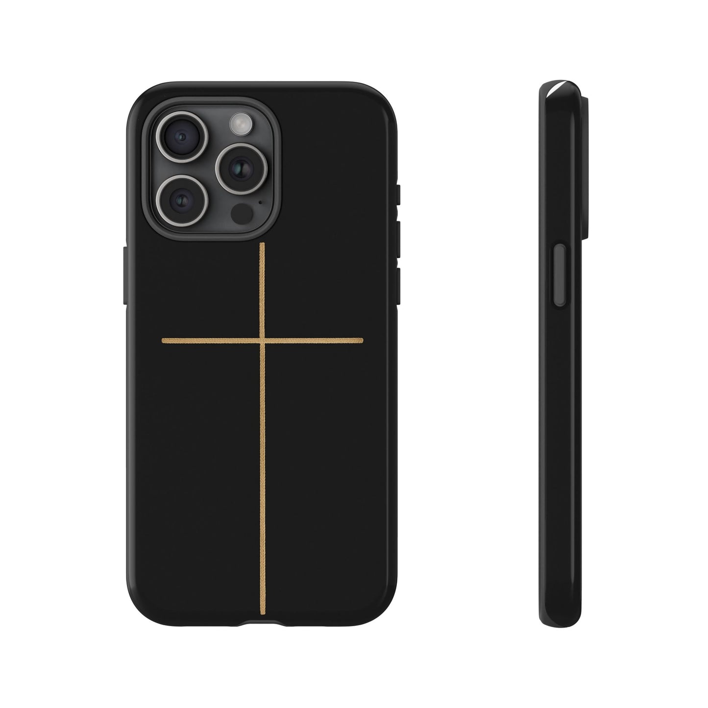 Minimalist Cross Phone Case, Tough iPhone Cover for Faithful Souls, Gift for Christians, Stylish Tech Accessories, Modern Christian Design