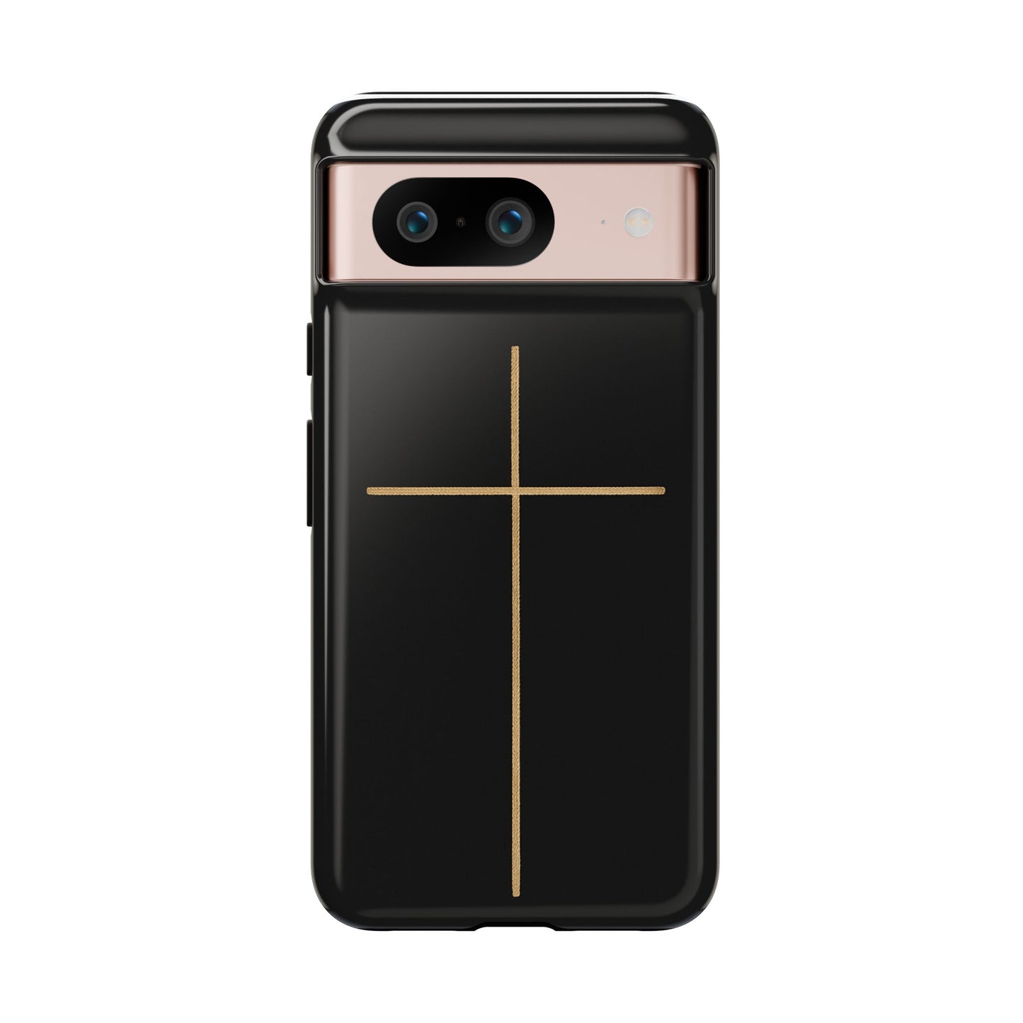 Minimalist Cross Phone Case, Tough iPhone Cover for Faithful Souls, Gift for Christians, Stylish Tech Accessories, Modern Christian Design