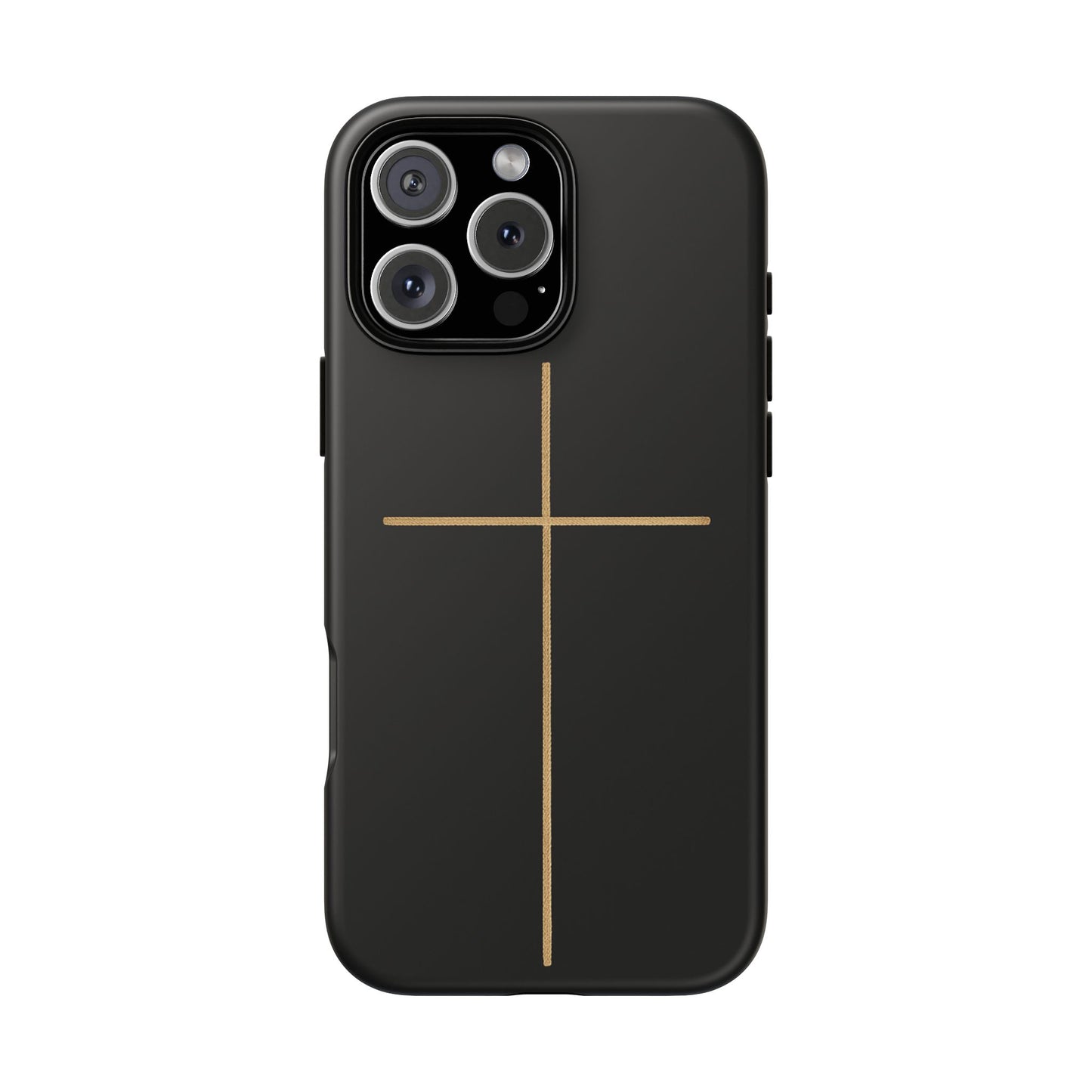 Minimalist Cross Phone Case, Tough iPhone Cover for Faithful Souls, Gift for Christians, Stylish Tech Accessories, Modern Christian Design
