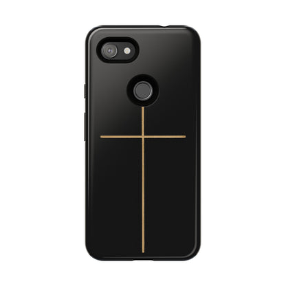 Minimalist Cross Phone Case, Tough iPhone Cover for Faithful Souls, Gift for Christians, Stylish Tech Accessories, Modern Christian Design
