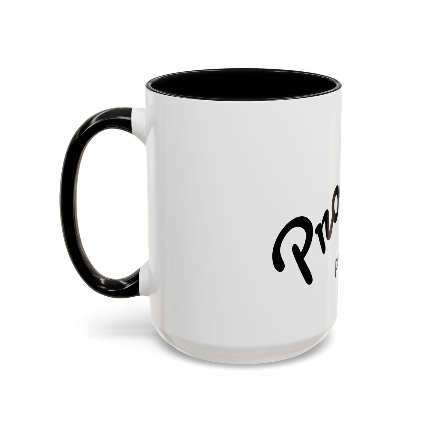 Motivational Accent Coffee Mug "Progress over Perfection"