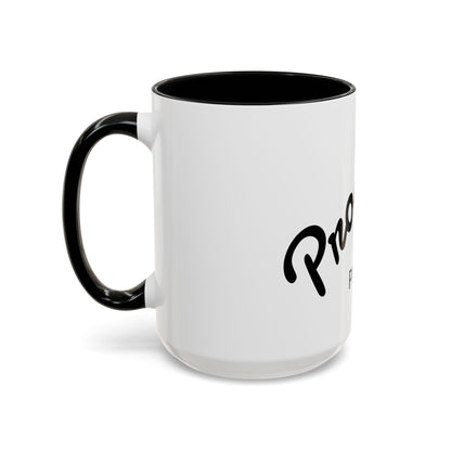 Motivational Accent Coffee Mug "Progress over Perfection"