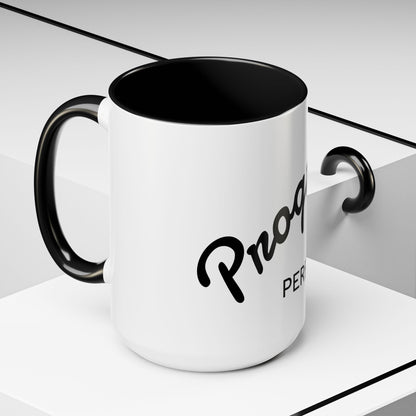 Motivational Accent Coffee Mug "Progress over Perfection"