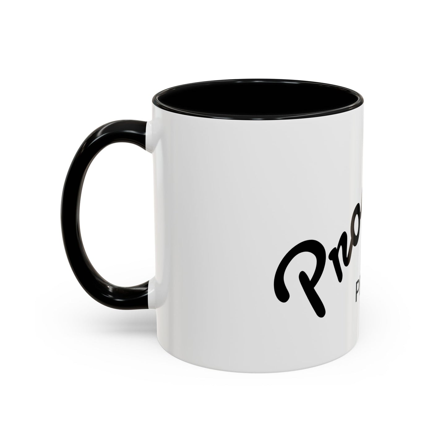 Motivational Accent Coffee Mug "Progress over Perfection"