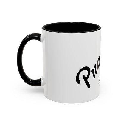 Motivational Accent Coffee Mug "Progress over Perfection"