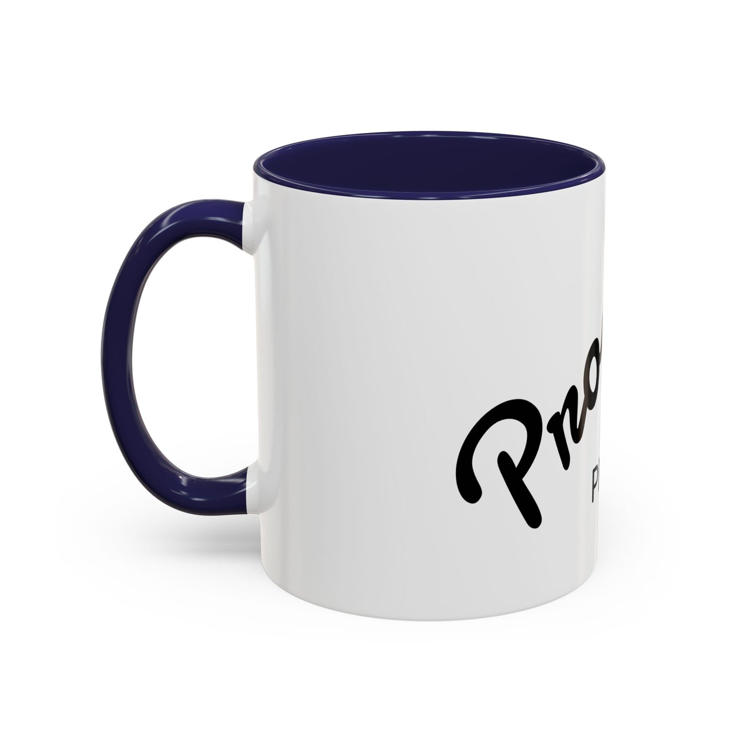 Motivational Accent Coffee Mug "Progress over Perfection"