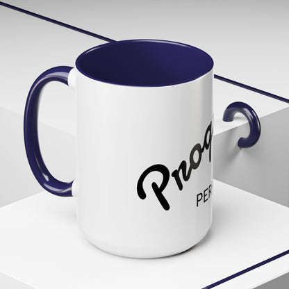 Motivational Accent Coffee Mug "Progress over Perfection"