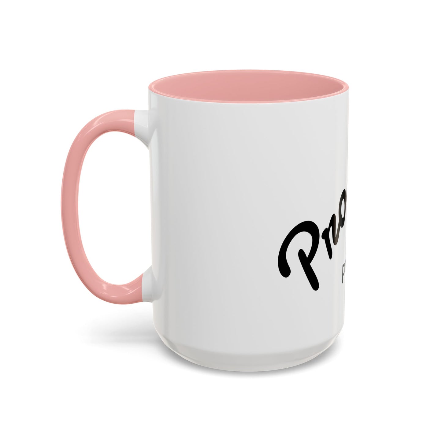 Motivational Accent Coffee Mug "Progress over Perfection"