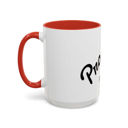 Motivational Accent Coffee Mug "Progress over Perfection"