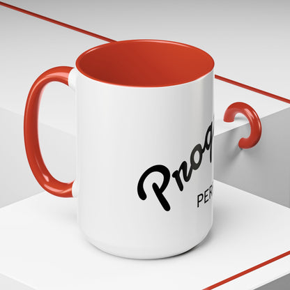 Motivational Accent Coffee Mug "Progress over Perfection"