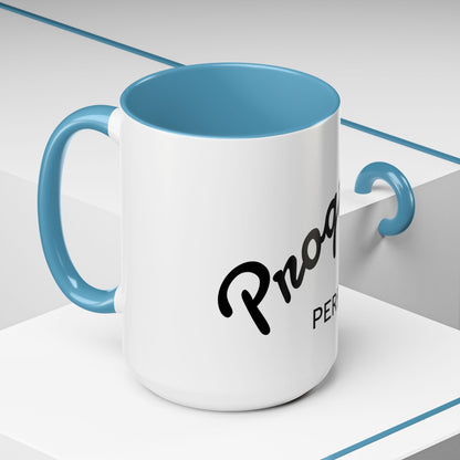 Motivational Accent Coffee Mug "Progress over Perfection"