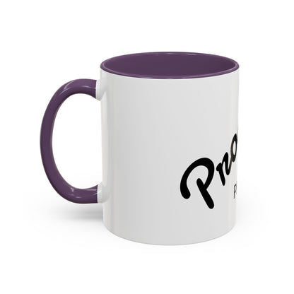 Motivational Accent Coffee Mug "Progress over Perfection"