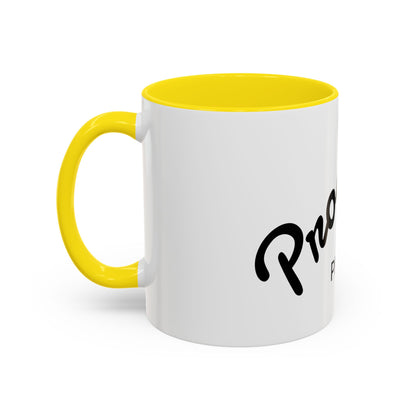 Motivational Accent Coffee Mug "Progress over Perfection"