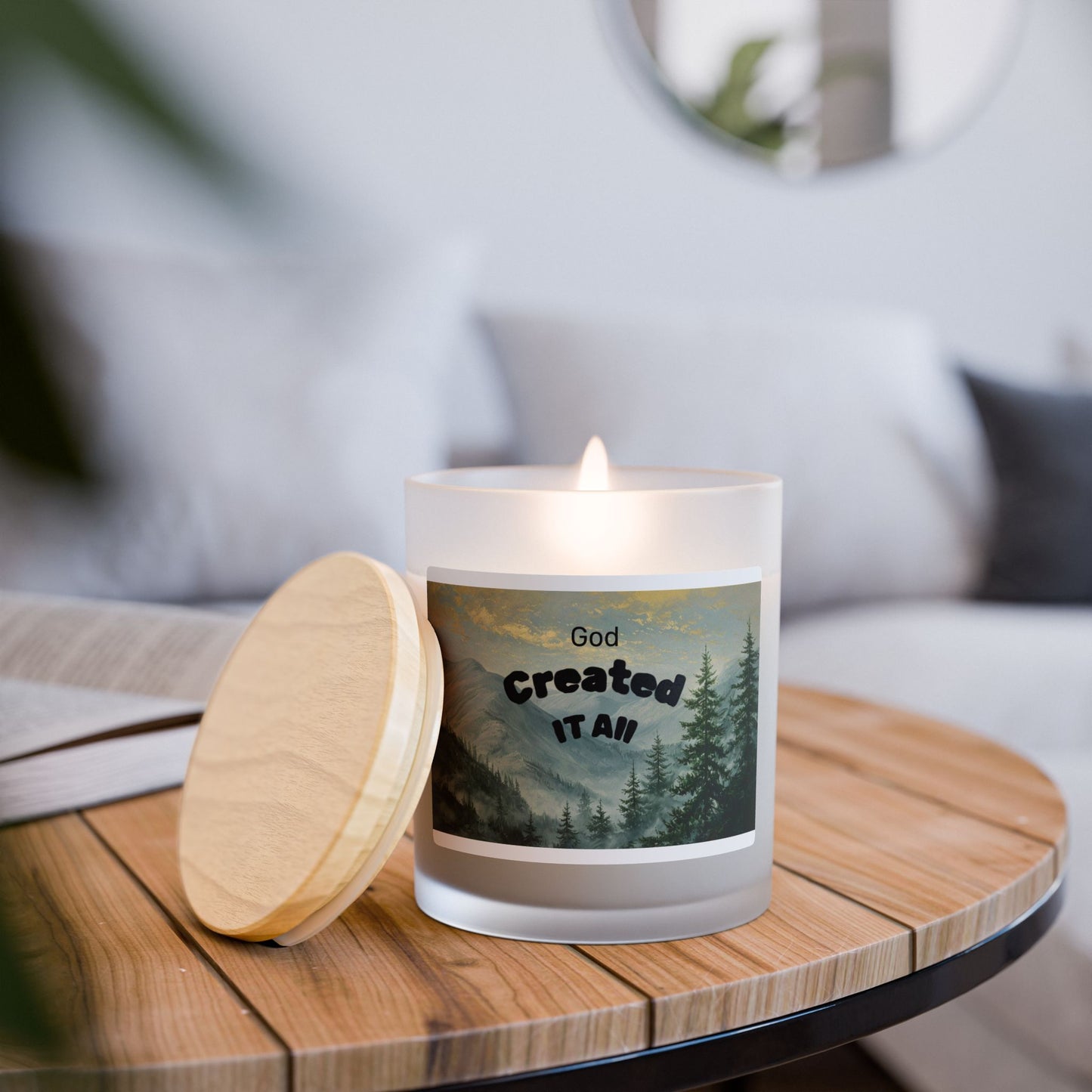 Nature-Inspired Candle with Inspirational Quote | Rustic Decor, Home Fragrance, Gift for Her, Mindfulness, Relaxation