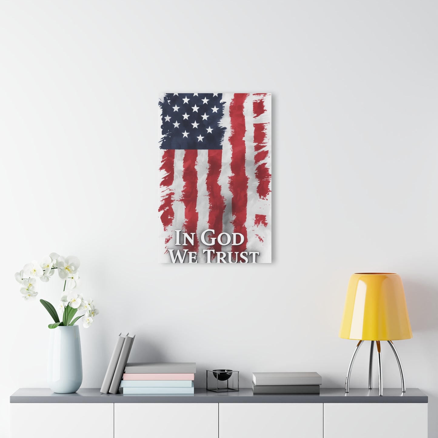 Patriotic Acrylic Print Wall Art, American Flag Decor, Faith-Inspired Home Decoration, Unique Gift, Inspirational Wall Hanging