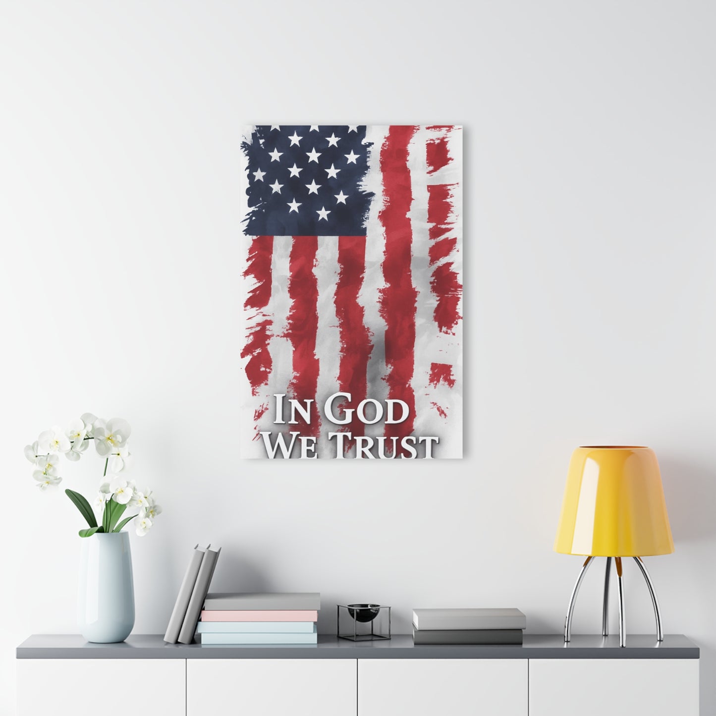 Patriotic Acrylic Print Wall Art, American Flag Decor, Faith-Inspired Home Decoration, Unique Gift, Inspirational Wall Hanging