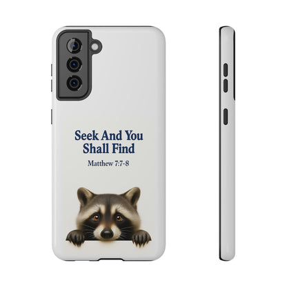 Raccoon Bible Verse Phone Case | Unique Impact-Resistant Cover | Customizable Gift for Nature Lovers, Birthday, or Everyday Use