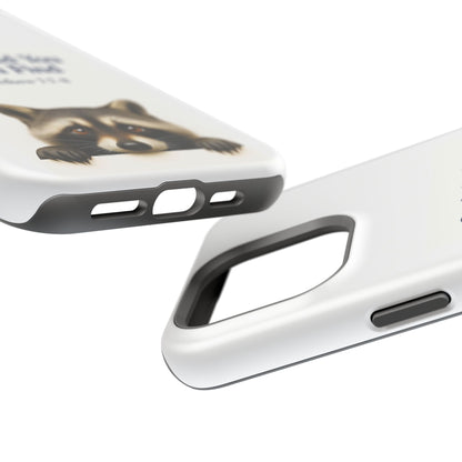 Raccoon Bible Verse Phone Case | Unique Impact-Resistant Cover | Customizable Gift for Nature Lovers, Birthday, or Everyday Use