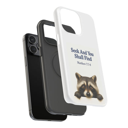 Raccoon Bible Verse Phone Case | Unique Impact-Resistant Cover | Customizable Gift for Nature Lovers, Birthday, or Everyday Use